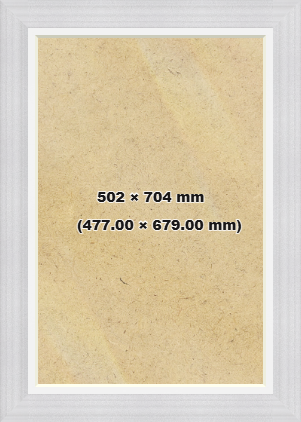 Swept Frames White 704x502 mm Picture Frame with (679x477 mm) Ice White mount