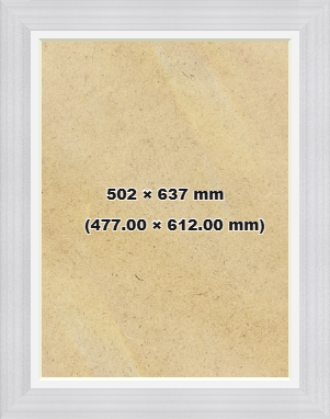 Swept Frames White 637x502 mm Picture Frame with (612x477 mm) Ice White mount