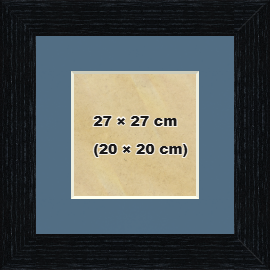 Modern Frames Black 27x27 cm Picture Frame with (20x20 cm) Pompadour mount