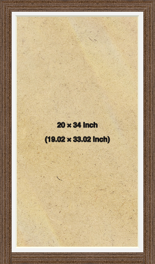 Classic Frames Walnut 34x20 Picture Frame with (33.02x19.02) Ice White mount