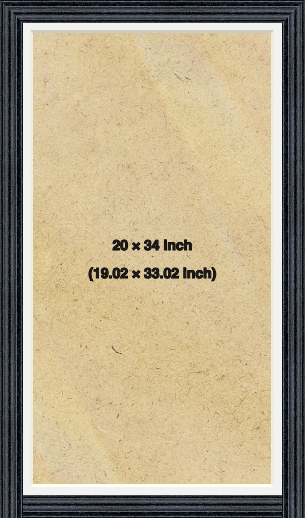 Classic Frames Black 34x20 Picture Frame with (33.02x19.02) Ice White mount