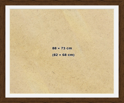 Modern Frames Walnut 88x73 cm Picture Frame with (82.00x68.00 cm) Ice White mount
