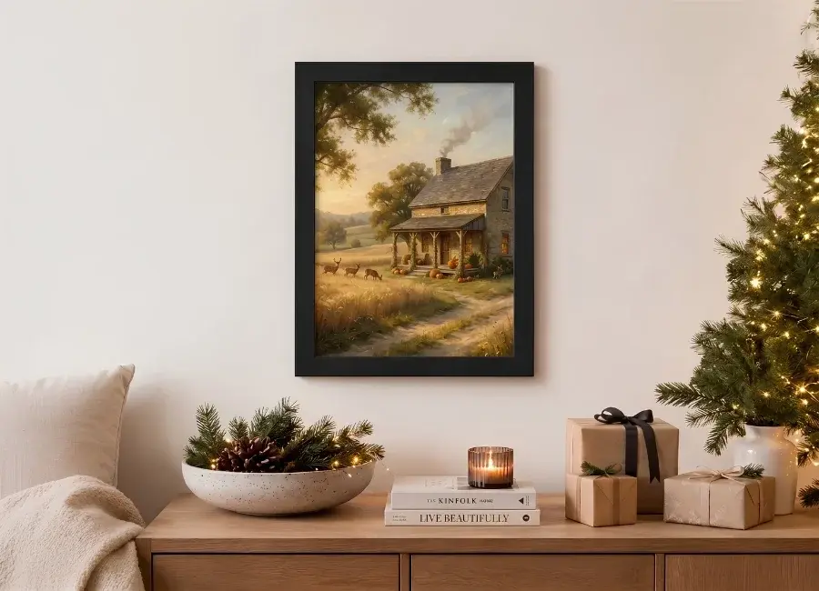 Why Matte Black Picture Frames Are This Year's Biggest Christmas Trend